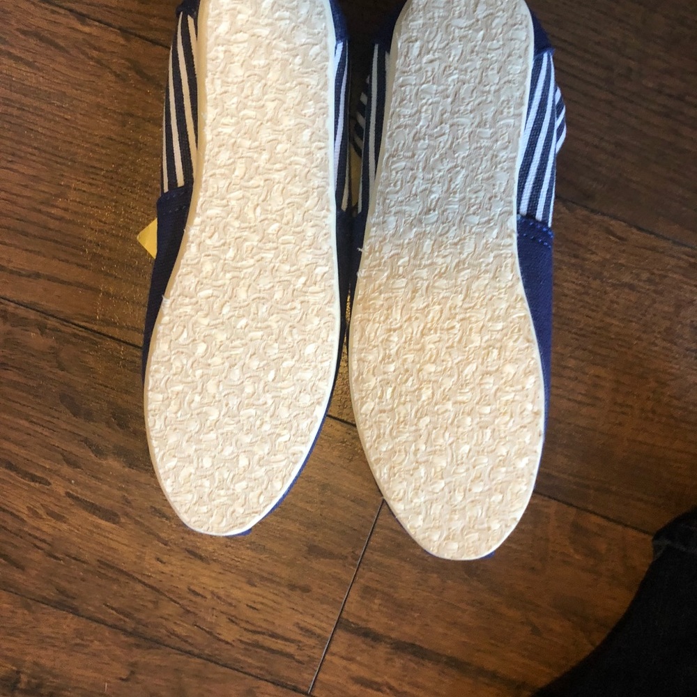 Toms shoes- blue and white size 6 new with tags